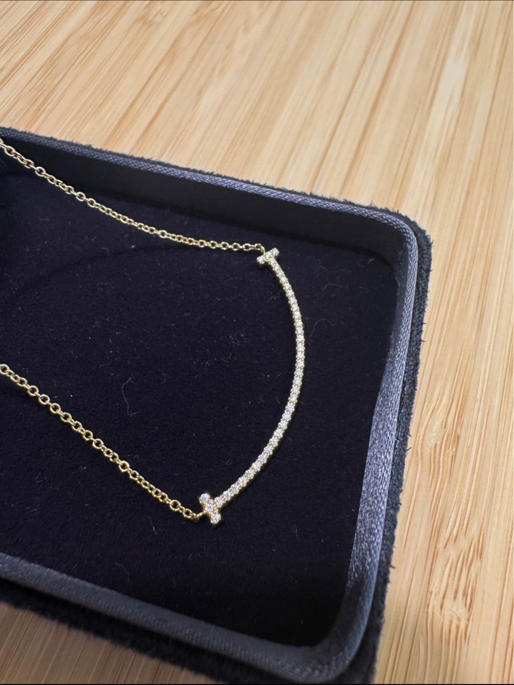 Tiffany Smile Pendant in Yellow Gold with Diamonds